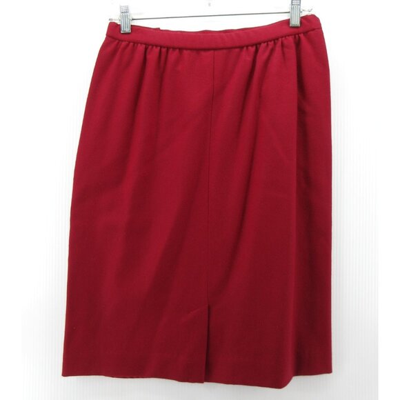 VINTAGE Pendleton Skirt 12 Petites Virgin Wool A-Line Career Slit 90s - Picture 6 of 11